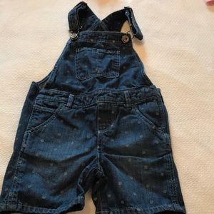 Baby Gap jean shorts overalls